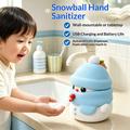 Snowman Design Automatic Foam Soap Dispenser 280ml - Blue