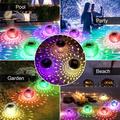 Solar Floating Pool Globe Light with Warm Yellow Light - IP65, 11cm Size
