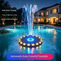 Solar Powered Floating Fountain - 7-Color LED Lights, 3.5W Water Pump - 18cm Diameter