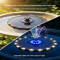 Solar Powered Floating Fountain - 7-Color LED Lights, 3.5W Water Pump - 18cm Diameter