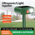 Solar Ultrasonic Animal Repeller with Motion Sensor - Army Green