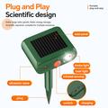Solar Ultrasonic Animal Repeller with Motion Sensor - Army Green