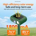 Solar Ultrasonic Animal Repeller with Motion Sensor - Army Green