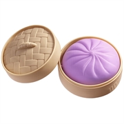 Solid Color Dumpling Squishy Stress Relief Toy with Steamer Box