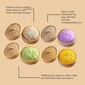 Solid Color Dumpling Squishy Stress Relief Toy with Steamer Box - Purple