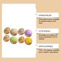 Solid Color Dumpling Squishy Stress Relief Toy with Steamer Box - Yellow