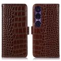 Sony Xperia 1 VII Crocodile Series Wallet Leather Case with RFID