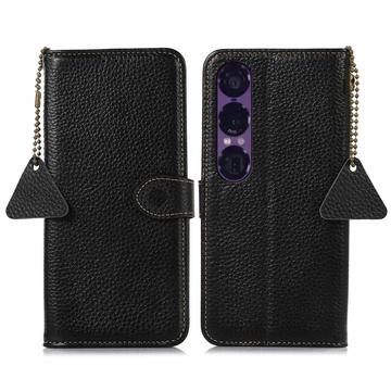 Sony Xperia 1 VII Wallet Leather Case with RFID - Black