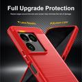 Sony Xperia 1 VIII Brushed TPU Case - Carbon Fiber - Red