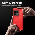 Sony Xperia 1 VIII Brushed TPU Case - Carbon Fiber - Red