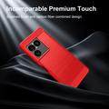 Sony Xperia 1 VIII Brushed TPU Case - Carbon Fiber - Red