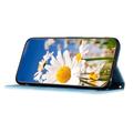 Sony Xperia 1 VIII Floral Wallet Case with Card Slots - Baby Blue