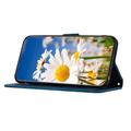 Sony Xperia 1 VIII Floral Wallet Case with Card Slots - Dark Blue