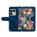 Sony Xperia 1 VIII Floral Wallet Case with Card Slots - Dark Blue
