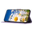 Sony Xperia 1 VIII Floral Wallet Case with Card Slots - Light Purple
