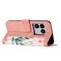 Sony Xperia 1 VIII Floral Wallet Case with Card Slots - Pink