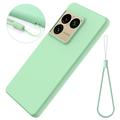 Sony Xperia 1 VIII Liquid Silicone Case with Hand Strap - Green