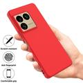 Sony Xperia 1 VIII Liquid Silicone Case with Hand Strap - Red