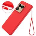Sony Xperia 1 VIII Liquid Silicone Case with Hand Strap - Red