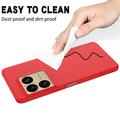 Sony Xperia 1 VIII Liquid Silicone Case with Hand Strap - Red