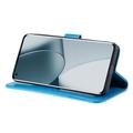 Sony Xperia 1 VIII Mandala Wallet Case with Wrist Strap - Blue