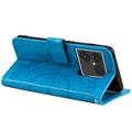 Sony Xperia 1 VIII Mandala Wallet Case with Wrist Strap - Blue