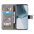 Sony Xperia 1 VIII Mandala Wallet Case with Wrist Strap - Grey