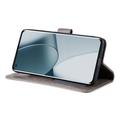 Sony Xperia 1 VIII Mandala Wallet Case with Wrist Strap - Grey