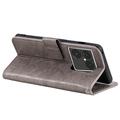 Sony Xperia 1 VIII Mandala Wallet Case with Wrist Strap - Grey