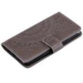 Sony Xperia 1 VIII Mandala Wallet Case with Wrist Strap - Grey