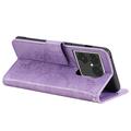 Sony Xperia 1 VIII Mandala Wallet Case with Wrist Strap - Purple