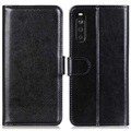 Sony Xperia 10 III, Xperia 10 III Lite Wallet Case with Stand Feature - Black