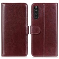 Sony Xperia 10 III, Xperia 10 III Lite Wallet Case with Stand Feature - Brown