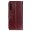 Sony Xperia 10 III, Xperia 10 III Lite Wallet Case with Stand Feature - Brown