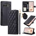 Sony Xperia 10 VII Luxury Quilted Wallet Case - Black