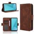 Sony Xperia 10 VIII Cardholder Wallet Case - Brown