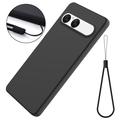 Sony Xperia 10 VIII Liquid Silicone Case with Hand Strap - Black