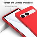Sony Xperia 10 VIII Liquid Silicone Case with Hand Strap - Red