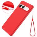 Sony Xperia 10 VIII Liquid Silicone Case with Hand Strap - Red