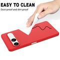 Sony Xperia 10 VIII Liquid Silicone Case with Hand Strap - Red