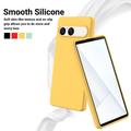 Sony Xperia 10 VIII Liquid Silicone Case with Hand Strap - Yellow