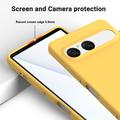 Sony Xperia 10 VIII Liquid Silicone Case with Hand Strap - Yellow