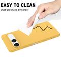 Sony Xperia 10 VIII Liquid Silicone Case with Hand Strap - Yellow