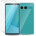 Sony Xperia 10 VIII TPU Case w/ 2x Tempered Glass Screen Protector - Clear