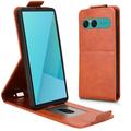 Sony Xperia 10 VIII Vertical Flip Case with Stand - Brown