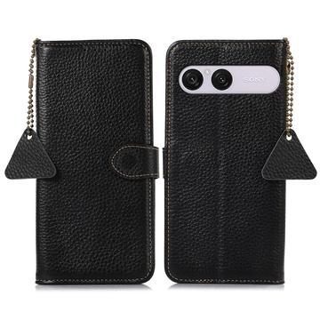 Sony Xperia 10 VIII Wallet Leather Case with RFID - Black