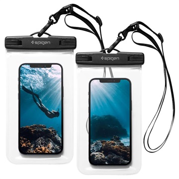 Spigen A601 Universal Waterproof Case - 6.8" - 2 Pcs. - Black / Clear