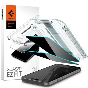 iPhone 15 Spigen Glas.tR Ez Fit Privacy Screen Protector - 2 Pcs.