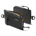 Spigen LF300 Soft RFID Card Holder with Zip Compartment, Mesh Pocket - Black