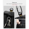 Spigen LF300 Soft RFID Card Holder with Zip Compartment, Mesh Pocket - Black